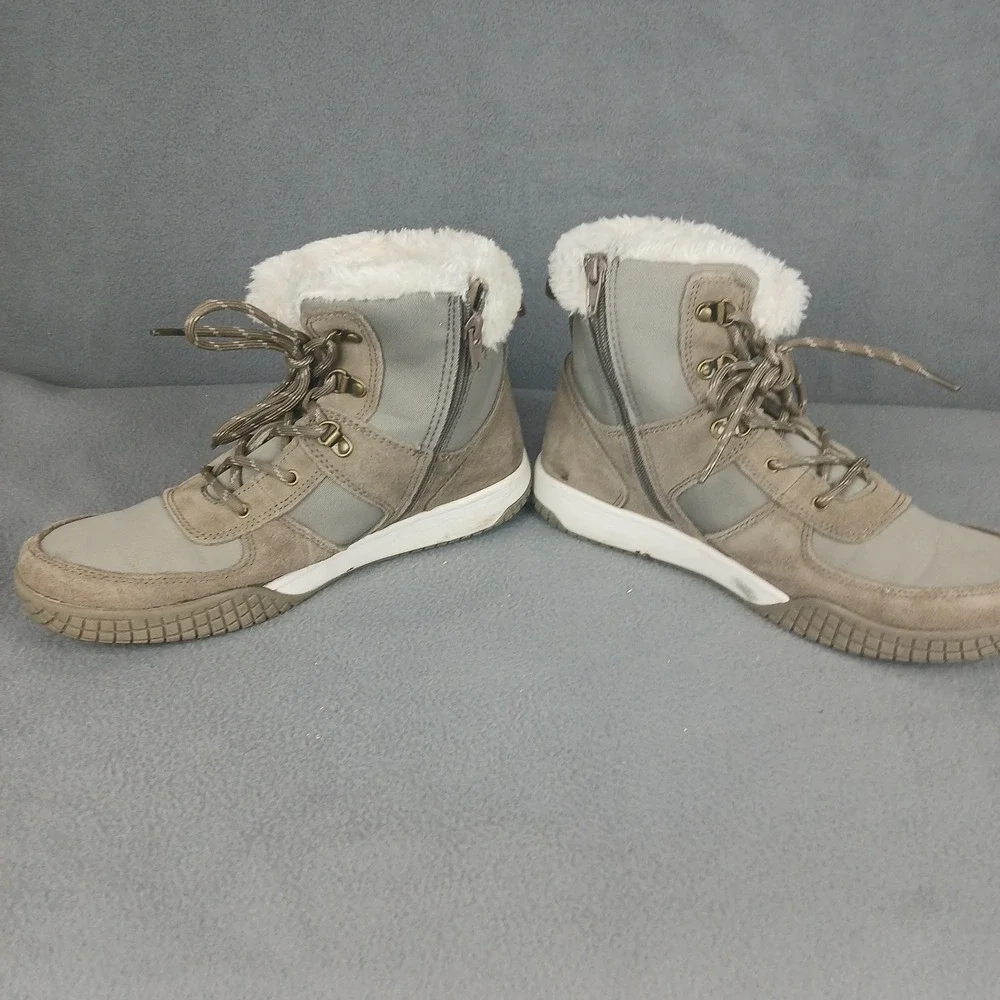 Waterproof Vintage Chloe 1412964 Snow Boot Womens 10M Brown Faux Fur Side Zip